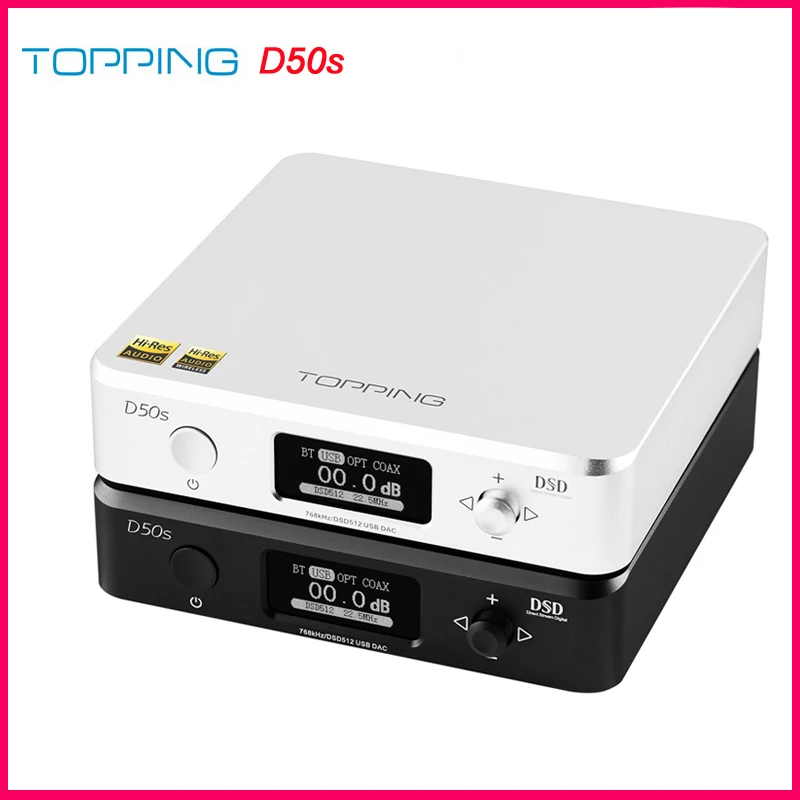 Мини Hi Fi аудио декодирование TOPPING D50 D50S ES9038Q2M * 2 32 бит/768 кГц DSD512 USB DAC XMOS XU208 3xOPA1612