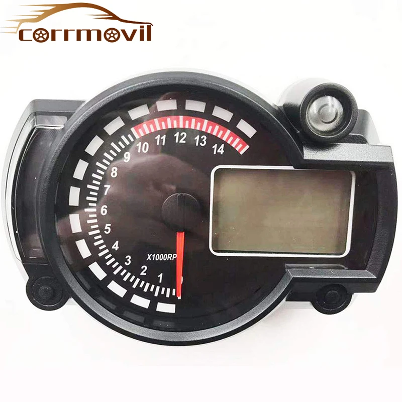 

12V Motorcycle Digital Speedometer Counter Tachometer 7 Color Screen Backlight For Dashboard Auto Tachometer Speed Sensor New