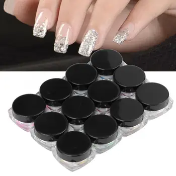 

Nail Art Decorations 12 Colors Nail Art Rhombus Sequin Palette Glitter Manicure Decoration