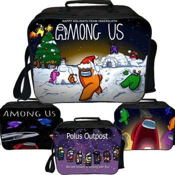 

Students Cartoon Game Among Us Lunch Bag Worker Anime Lunch Box Women Kids Portable Insulated Thermal Pouch Children Picnic Bag
