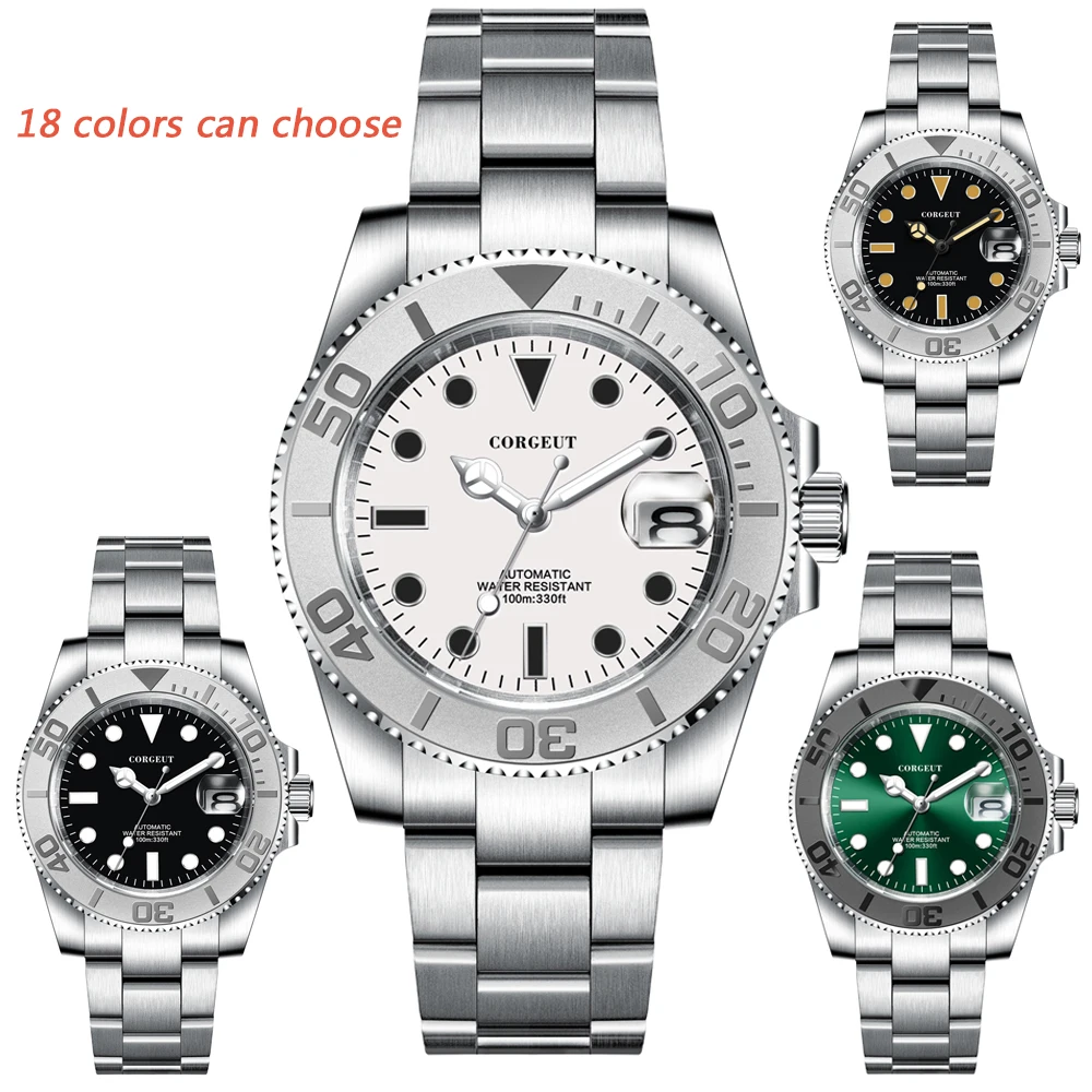 Часы наручные NH35 Мужские автоматические роскошные механические с сапфировым