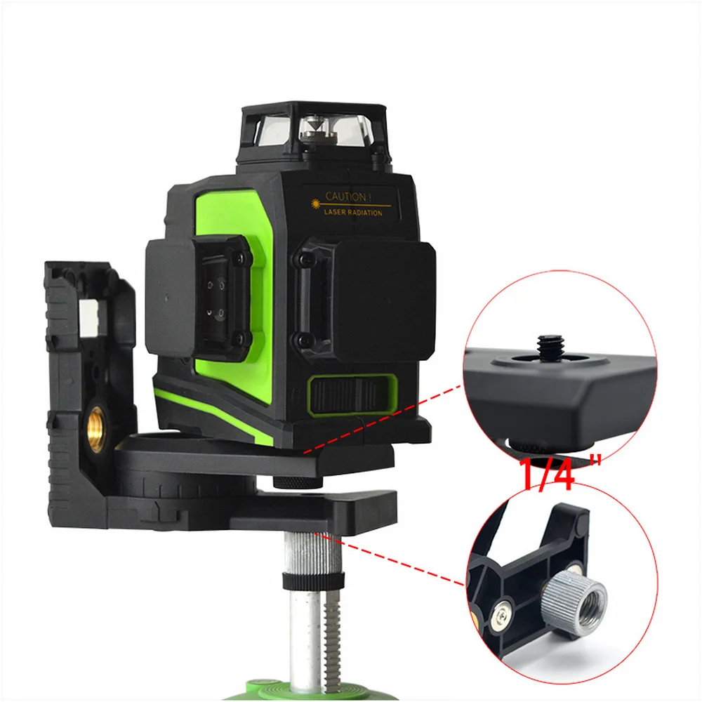 

3D 12 Lines Laser Level Self-leveling Outdoor Lines Laser Wall Bracket 360 Horizontal and Vertical Cross Lines Green Laser Line