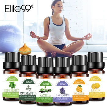 

Elite99 Pure Essential Oils For Aromatherapy Diffusers Essential Oil Body Relieve Massage Oil Lavender Vanilla Orange Oil 10ml