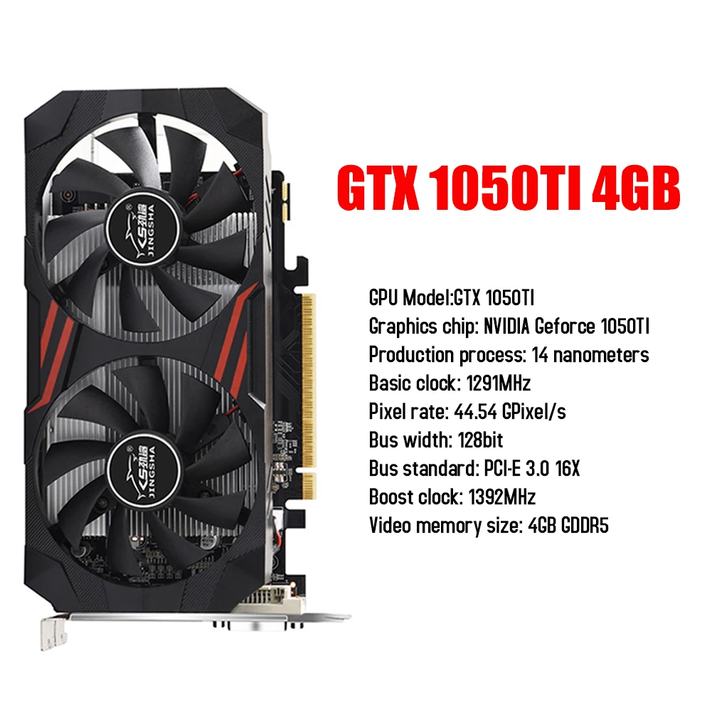 GTX750Ti/GTX960/GTX1050Ti Video Card GDDR5 Graphics Card 128bit PCI-Express2.0 w/ Dual Cooling Fan PC Computer Gaming Accessory gpu computer Graphics Cards