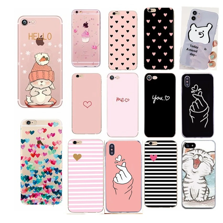 Heart print iphone case Clearance