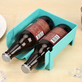 

Beverage Drink Storage Rack Refrigerator Food Container Storage Overlap Beer Can Box Space Saving Refrigerator Shelf