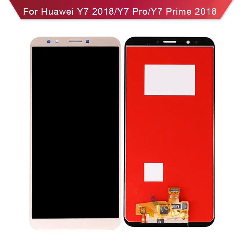 Para Huawei Y7 2018/Pro/Prime 2018 Vidrio Pantalla LCD Táctil Digitalizador Conjunto