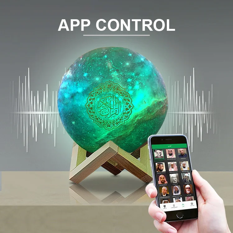 Bluetooth динамик лампа с Луной 7 цветов светильник пультом дистанционного