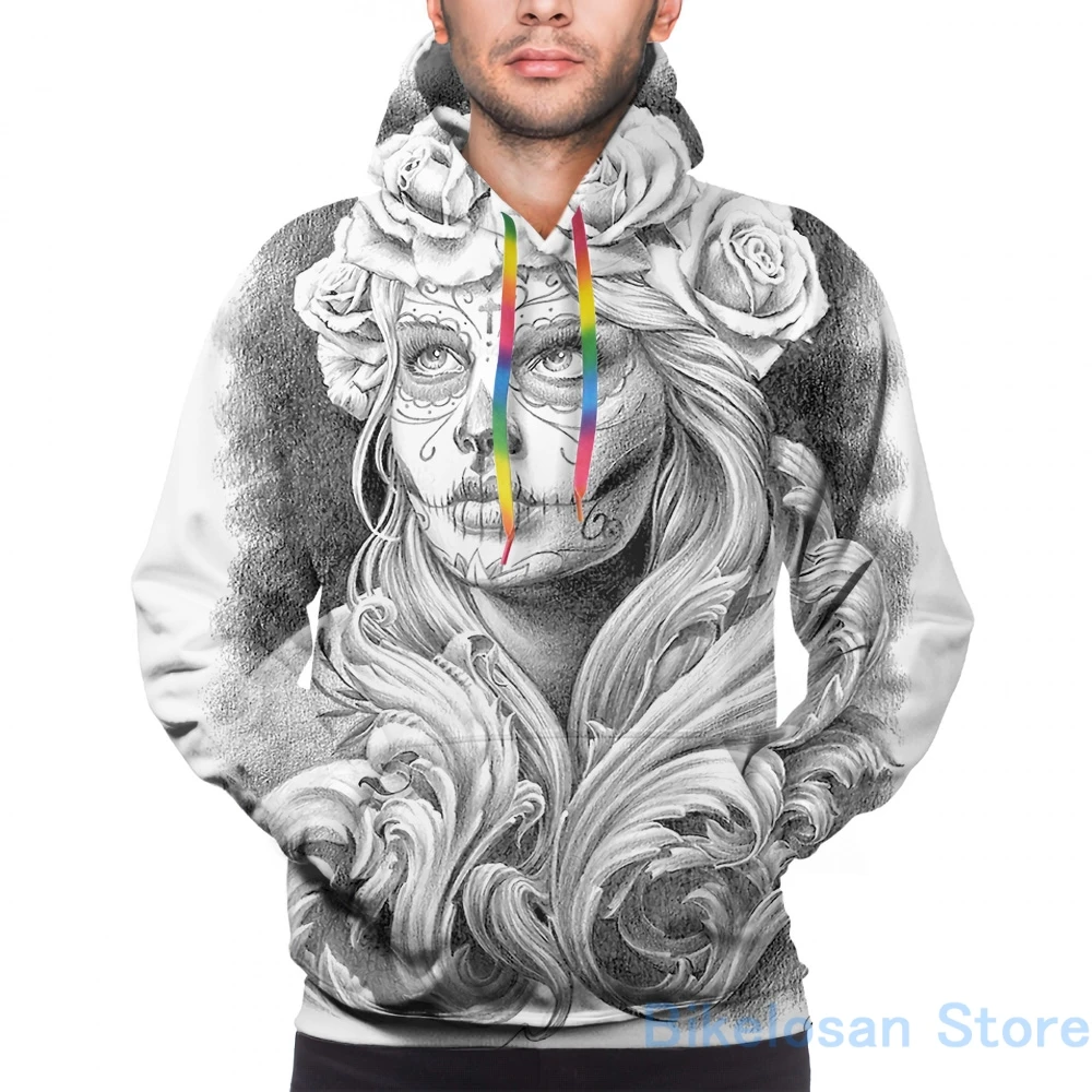 grey hoodie with roses