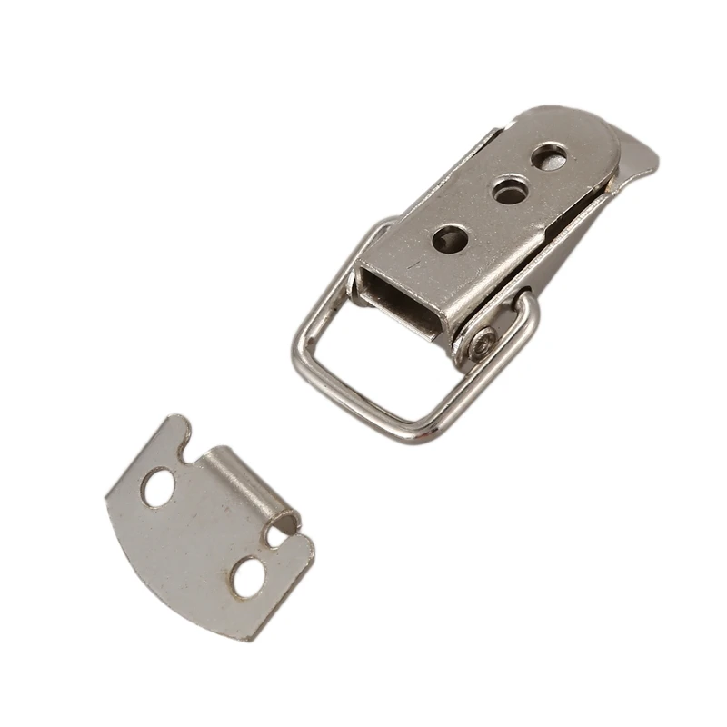 Silver Tone Metal Toggle Draw Latch Straight Loop Catch 1.6"