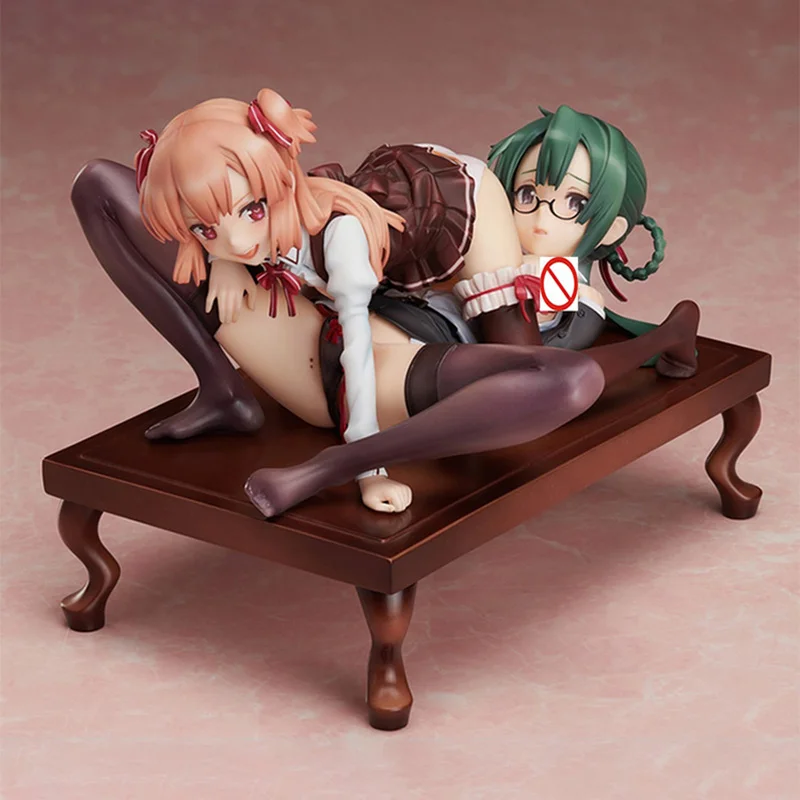 Японское аниме привлекательные фигурки кошек и девушек Chu-ka na Neko Chair ПВХ