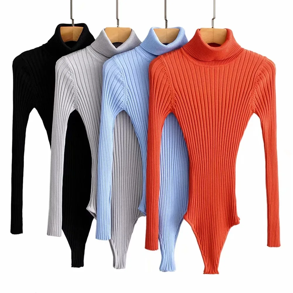 2019 Winter New Sexy Thread Ladies Turtleneck Sweaters Solid Color Long-Sleeved Women Knitwear Fashion Slim Tights Bodysuit 2019 Winter New Sexy Thread Ladies Turtleneck Sweaters Solid Color Long-Sleeved Women Knitwear Fashion Slim Tights Bodysuit