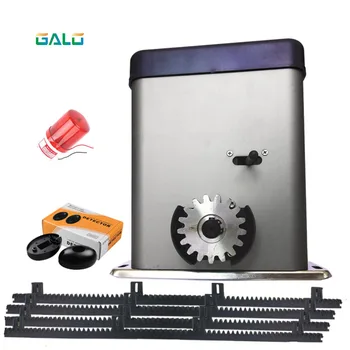 

Galo 500KG residential electronic sliding gate opener +4M Gear rack +2 pcs remote control+1pair of Infrared sensor+1flash light