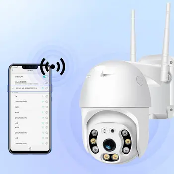 

HD1080P Wifi Camera H.265x Mini Pan/Tilt Onvif IP Camera AI Human Detection Dual Light Source ICsee Waterproof Outdoor Camera