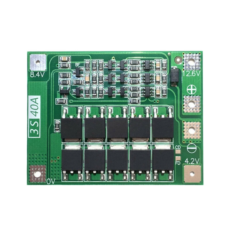 3S 40A литий-ионный аккумулятор зарядное устройство Защитная плата PCB BMS для