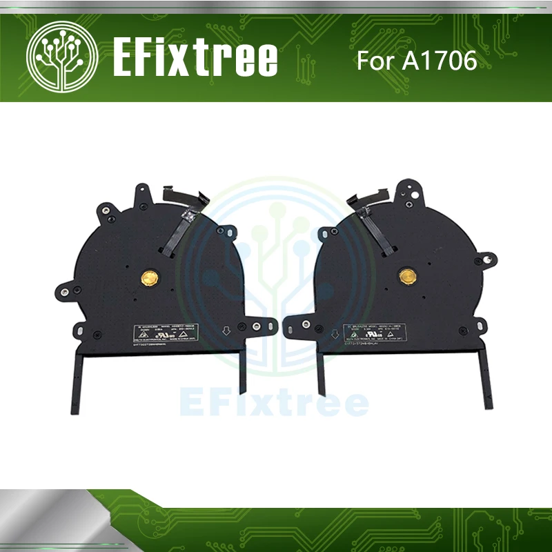 

Free Shipping Laptop CPU Cooler Cooling Fan For Apple Macbook Pro Retina 13" A1706 Left Fan Right Fan Set Replacement 2016 2017