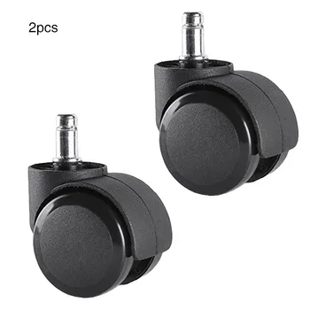 

2Pcs 2 Inch PU Material Office Chair Swivel Rollers 360 Degree Stem Universal Mute Caster Nylon Wheel Furniture Hardware