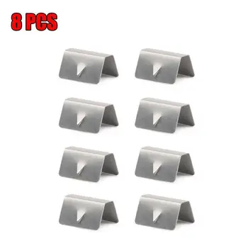 

8pcs/set Wind Rain Deflector Clips Channel Metal Retaining Stainless Steel Clips For Heko G3 SNED Clip Car Accessoies