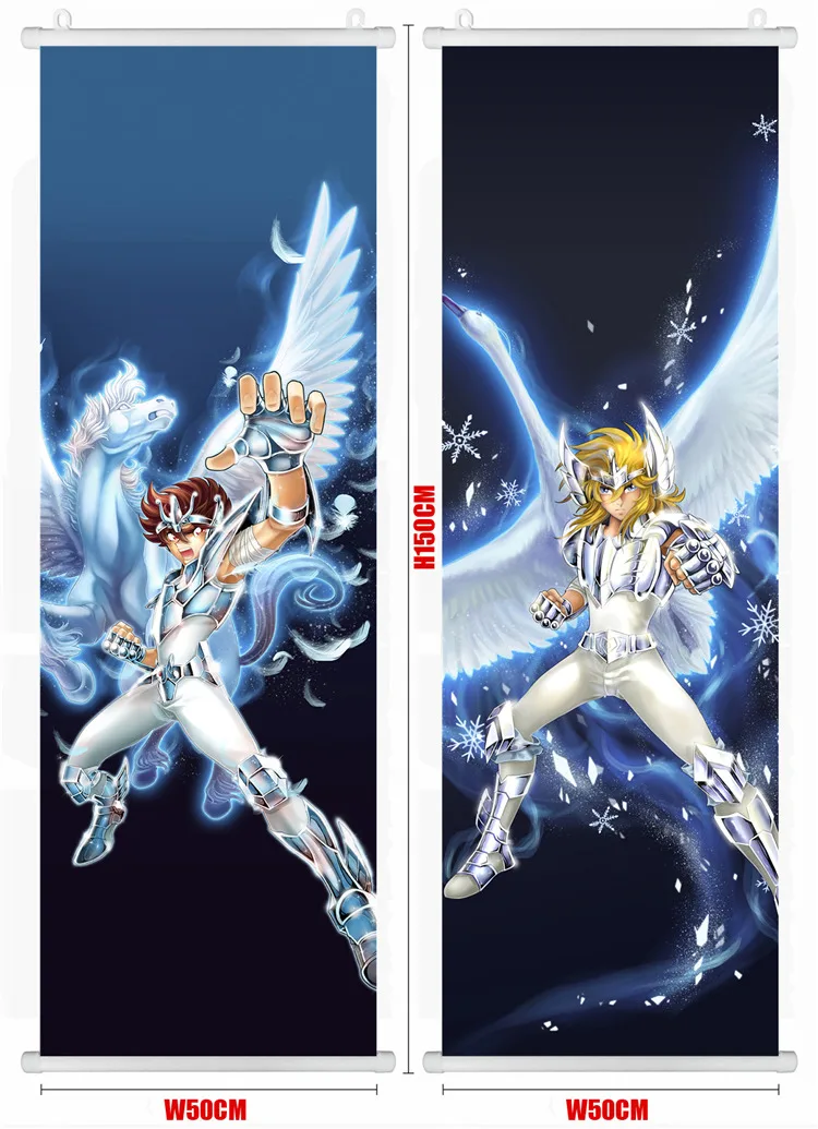 Аниме/Saint Seiya/Shiryu/Hyoga/Shun/Ikki/Athena Красивая висячая картина/постер/Тканевая