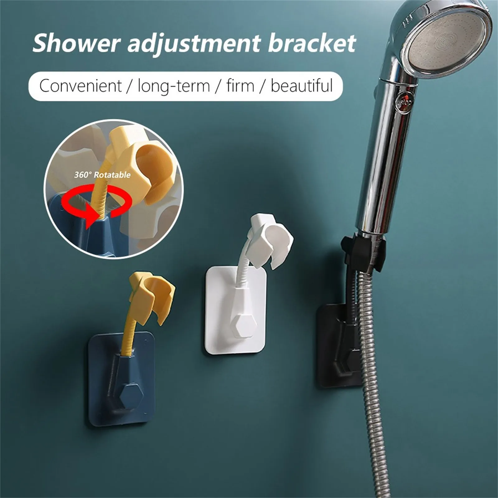 Universal Adjustable Shower Bracket Stand Holder Rotatable for Bathroom Home Kit 
