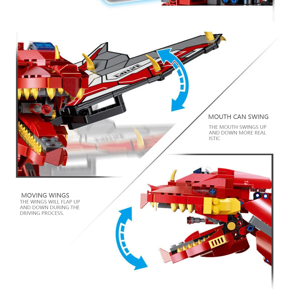 Jurassic World Technic control динозавр звуковой эффект родитель-ребенок дистанционного творческой игры строительные блоки серии DIY игрушки для подарка