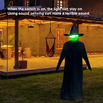 

45# Halloween Voice Control Induction Luminous People Holding Hands Witch Halloween Decorations navidad новый год