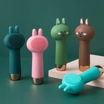 

Electric Facial Cleansing Instrument Ultrasonic Vibration Waterproof Remove Blackhead Rabbit Facial Cleaner Female Skin Care