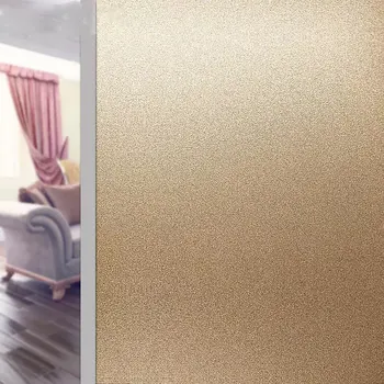 

2m Gold Frosted Opaque Window Stickers Privacy Static Glass Film Bathroom Office Shop kitchen Window Paper Home Decorative Films