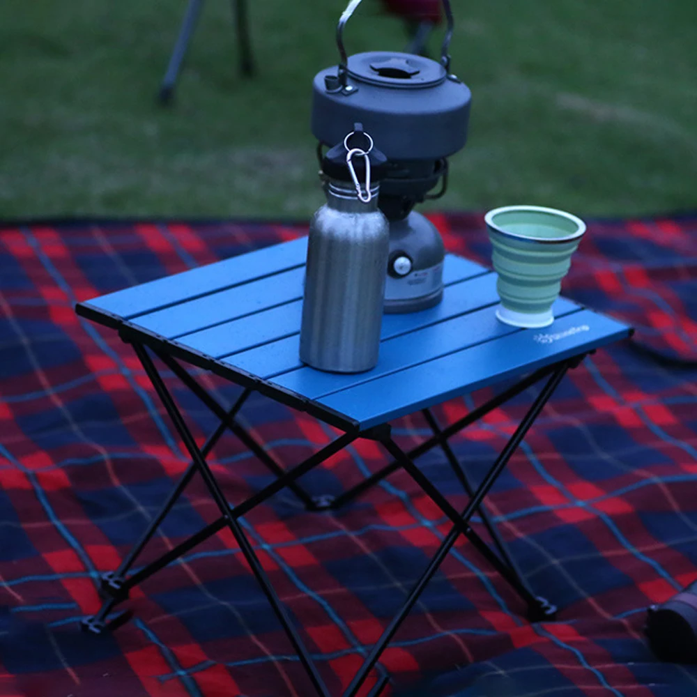 Foldable Ultralight Aluminum Outdoor Camping Table Desk Chair Furniture Computer Bed Tables Picnic Fishing Portable Desk