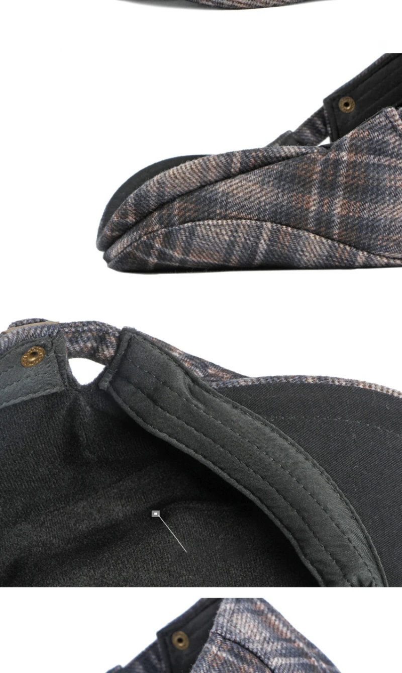 HT3964 Berets Neue Herbst Winter Hut Vintage Baskenmütze Kappe für Männer Frauen Plaid Flache Kappe Männlich Weiblich Retro Künstler Maler Baskenmütze Hut – Detail 12