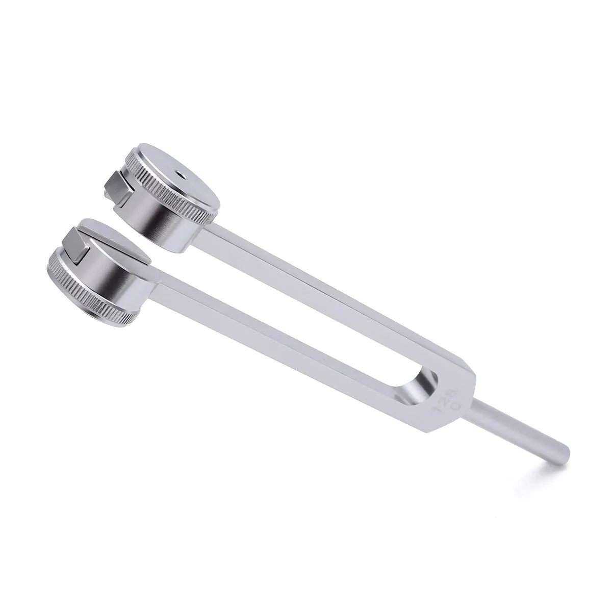128HZ Aluminum Medical Tuning Fork Chakra Hammer Ball Diagnostic Internal Nervous System Testing Tuning Fork Health Care