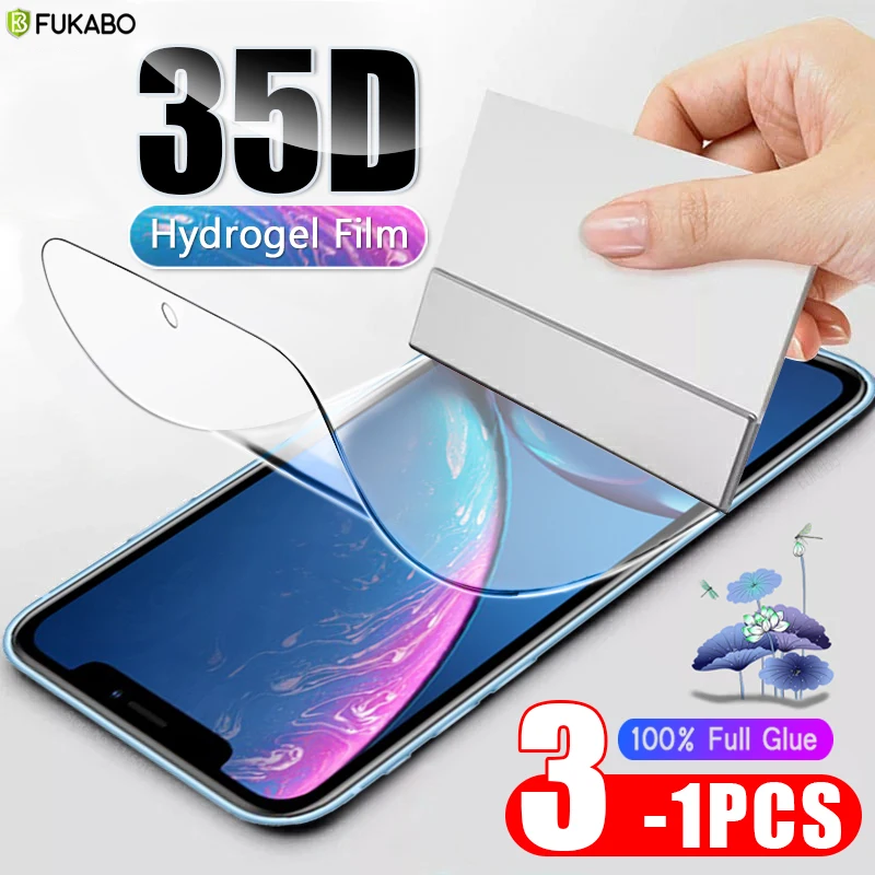

35D Screen Protector Hydrogel Film For iPhone 11 Pro Max 7 8 Plus XR Protective Soft Film For iPhone X XS Max 6S Plus Not Glass