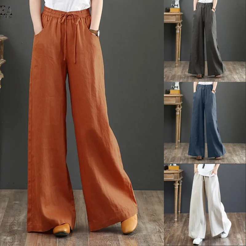 Trousers Leg-Pants Pantalon Kaftan Palazzo Turnip High-Waist Plus-Size Autumn Female