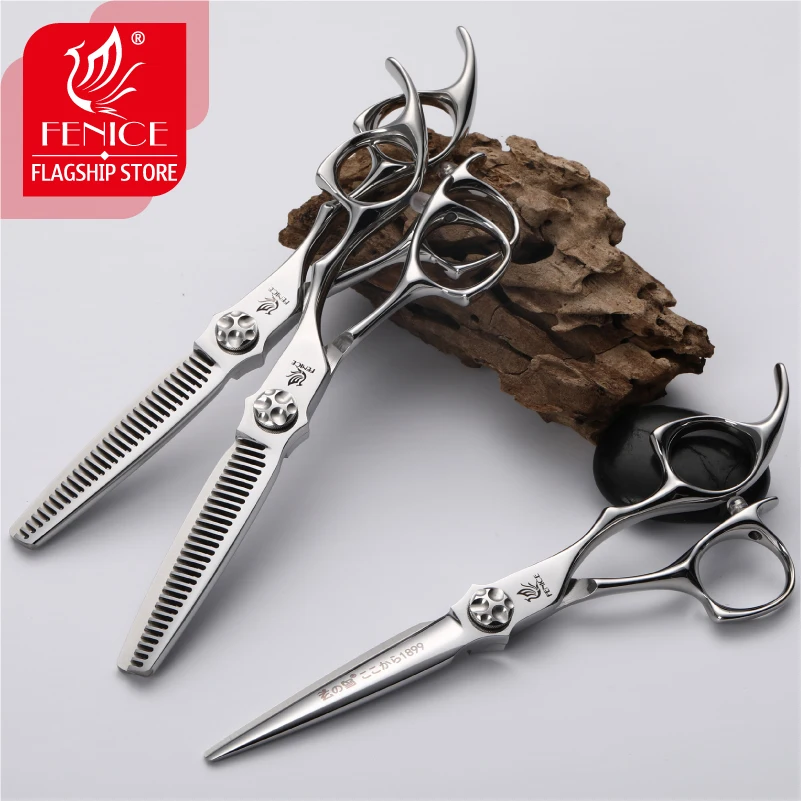 Fenice 6 inch Cutting Thinning Styling Tool Hair Scissors Set Salon Hairdressing Scissors Shears Traceless V 1 Fenice 6 inch Cutting Thinning Styling Tool Hair Scissors Set Salon Hairdressing Scissors Shears Traceless V 3