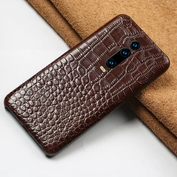 

Genuine Leather Business case for Xiaomi Redmi K20 Pro Note 7 Note 5 5 Plus 4x crocodile Grain cover For Mi 9T 9 8 SE 8Lite a2
