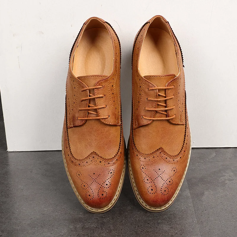 Scarpe Oxford Uomo Scarpe Brogue Stringate Bullock Business Abito Da Sposa Scarpe Uomo Scarpe Formali 56