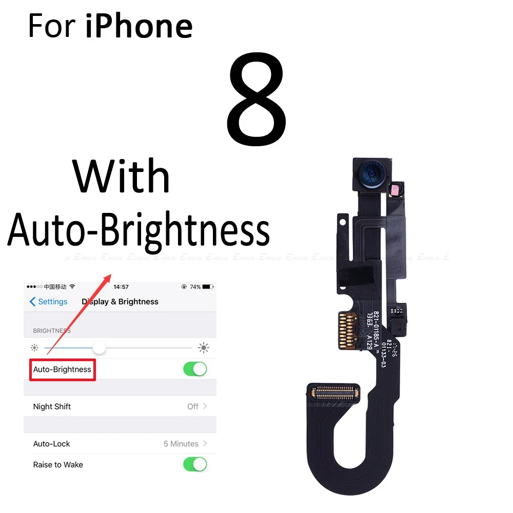 Новая Малая фронтальная камера для iPhone 7 8 Plus датчик света близость гибкий кабель облицовка Cam запасные части