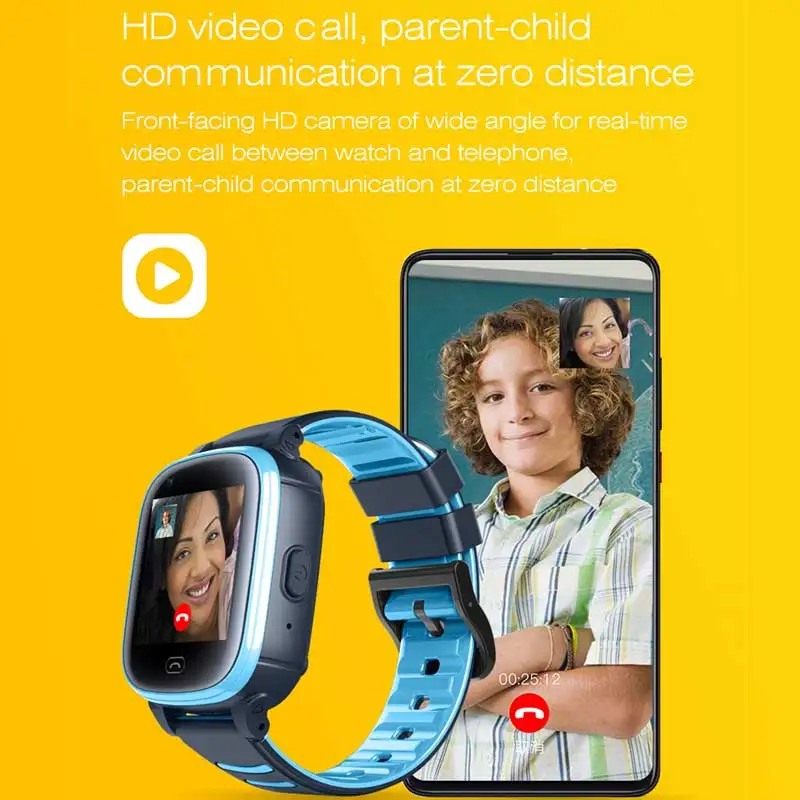 4G Kids Smart Watch GPS Wifi Ip67 Waterproof 700Mah Big Battery Display Camera Take Video Smartwatch Kids vs A36E Y95