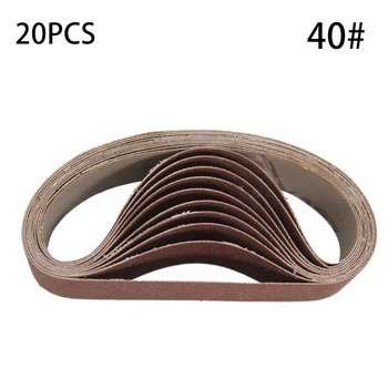 

20 pcs Abrasive Sanding Belts Sander DIY 40#/800# Pneumatic Aluminium Oxide