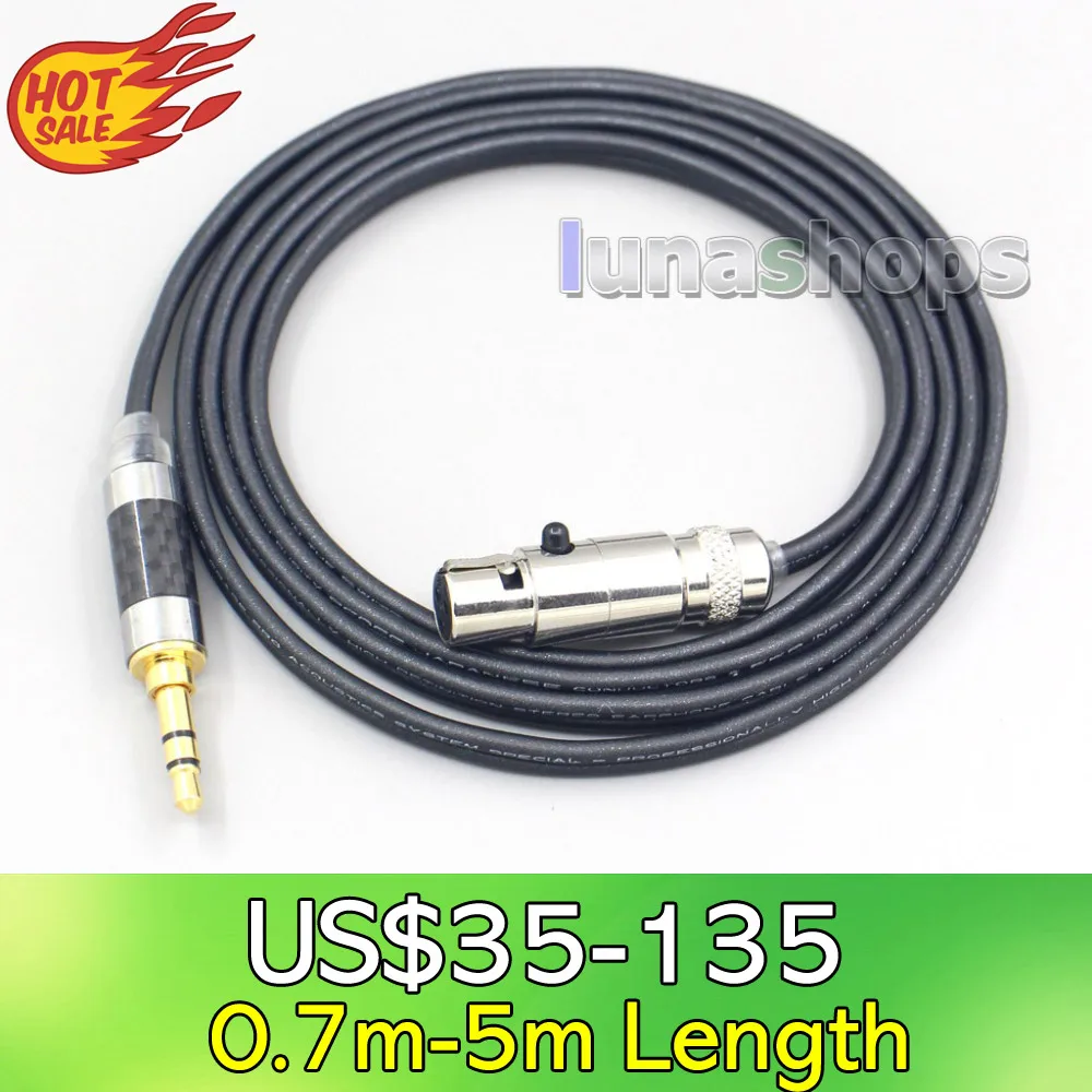 

LN007124 4.4mm XLR Black 99% Pure PCOCC Earphone Cable For AKG Q701 K702 K271 K272 K240 K141 K712 K181 K267 K712 Headphone