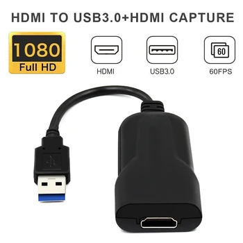 

Mini Video Capture Card USB 3.0 HDMI Video Grabber Record Box For PS4 Game DVD Camcorder HD Camera Recording Live Streaming
