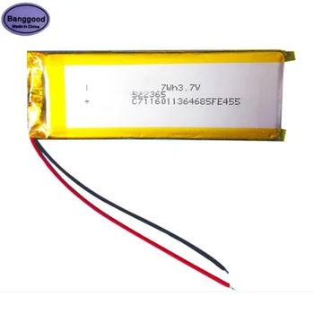

Banggood 3.7V 1000mAh 522365 Lipo Polymer Lithium Rechargeable Li-ion Battery Cells for Mobile Cell Phone MP4 MP5 Toys Powerbank