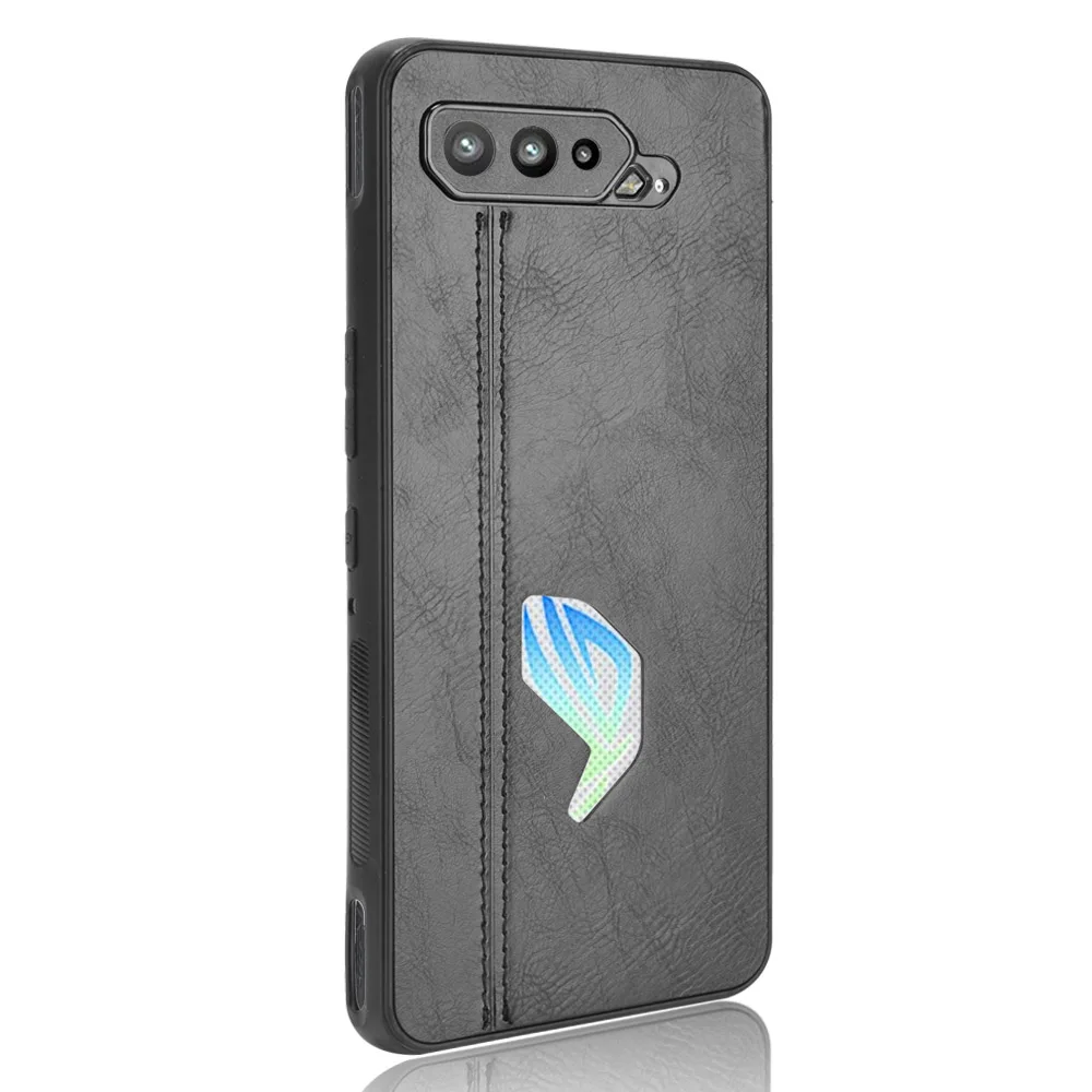 fitBAG Twist Nero per ASUS ROG Phone 5 Custodia per Cellulare in Tessuto con Imbottitura in Microfibra | Accessorio con Funzione di Pulizia | Made in Germany