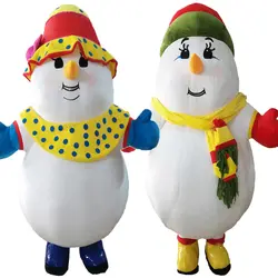2 м надувной Рождественский Снеговик маскоты костюмы для 1,6 м до 1,8 м взрослых Санта вечерние косплей игры платье костюм для девочек 2019