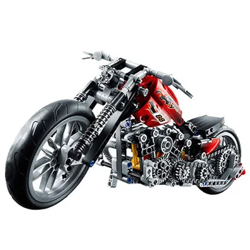 

378pcs New Compatible Lepining Technic Motorcycle Motorbike 8051 Exploiture Model Vehicle Building Block Bricks Toys