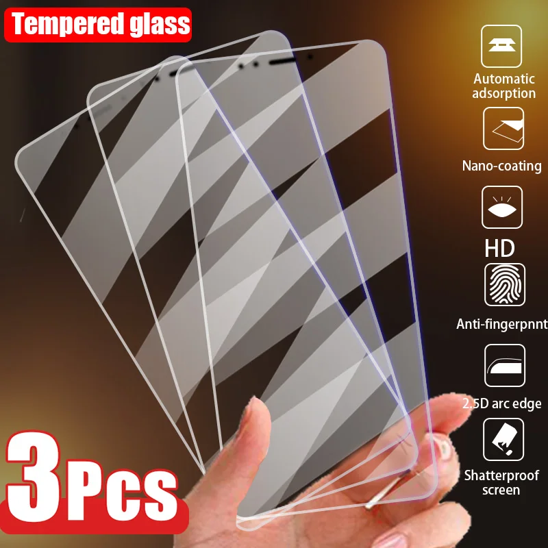 Protector de pantalla de cristal templado para móvil, vidrio templado para Huawei Honor 10i 10 Lite 9, Honor 20 Pro 30 Lite 30i 20i, 3 unidades
