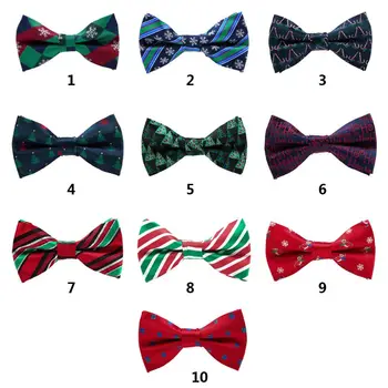

Men Christmas Bowtie Classic Xmas Tree Snowflake Printed Festival Holiday Party