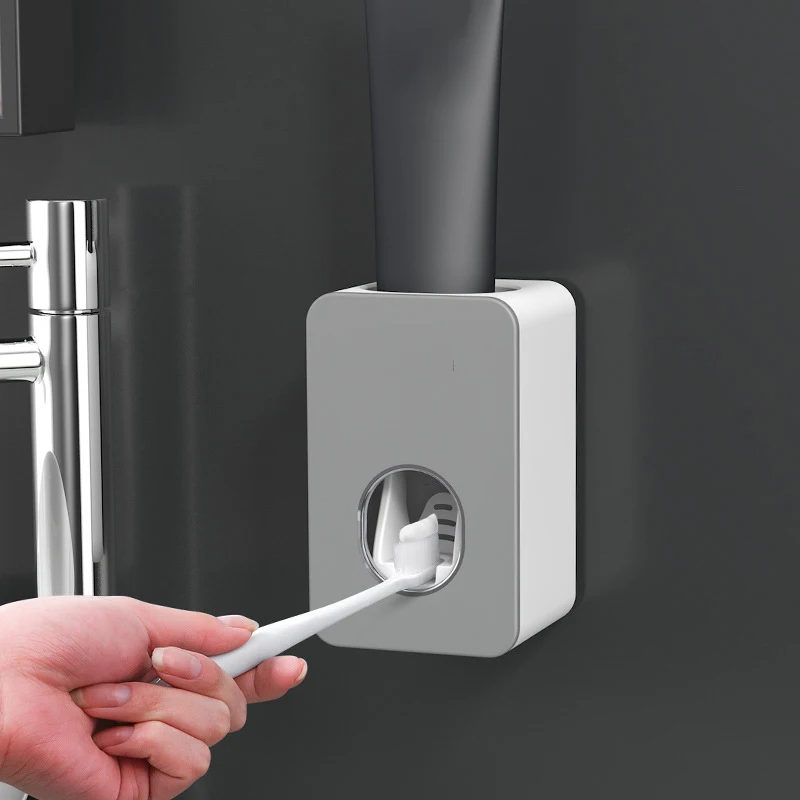 

Lazy Automatic Toothpaste Dispenser Plastic Toothpaste Squeezer Washroom Square ToothPaste Rack Holder Bathroom Accessories