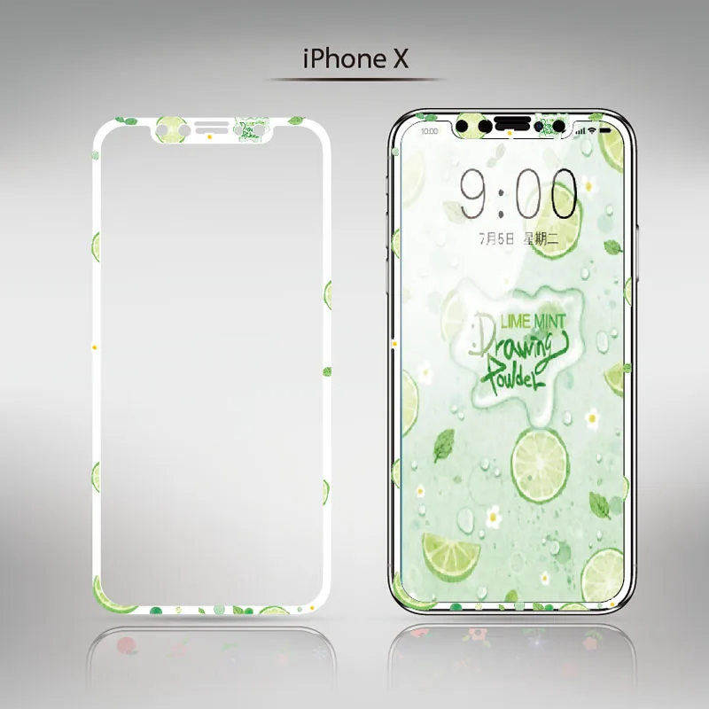 I Прекрасная полная Защита экрана для iPhone11Pro Max 8 7plus 3D мягкий край мультфильм закаленное стекло для iPhone 6S 7 8 Передняя пленка - Цвет: I