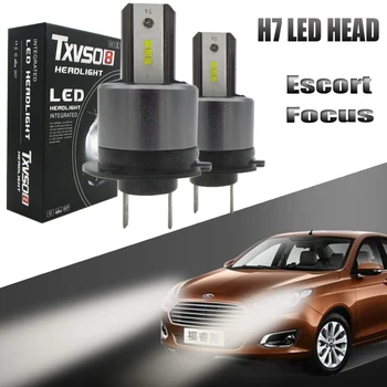 

Auto Accessories 2X H7 LED Headlight Bulbs 55W 26000LM 6000k Car Headlight Kit for Ford Focus Escort